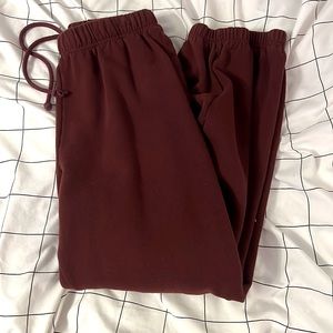 maroon/burgundy sweatpants